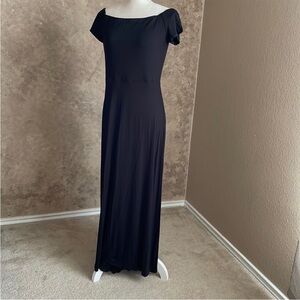 LOFT Black Maxi Dress, can be worn on or off the shoulders, excellent condition